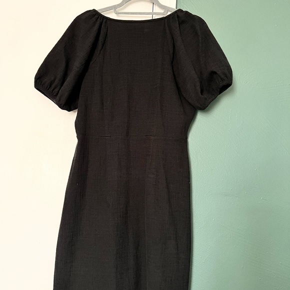 Madewell Texture and Thread black button front dress - Picture 6 of 6